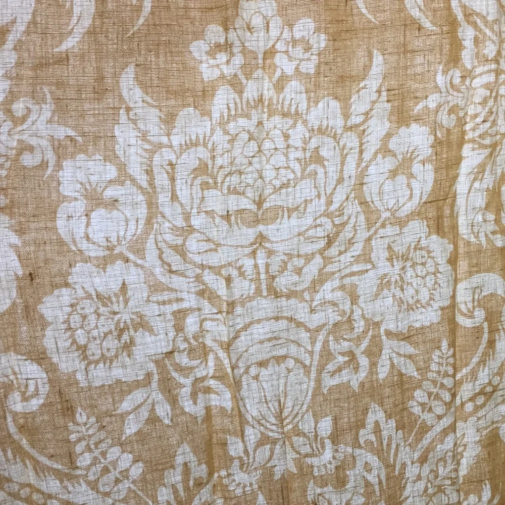 (1) 108” Restoration Hardware Linen Damask Drapery
